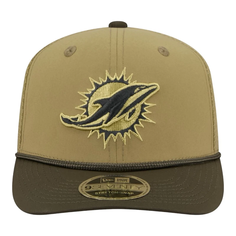 Miami Dolphins Green 2025 NFL Salute to Service Collection New Era 9SEVENTY Adjustable Snapback Hat