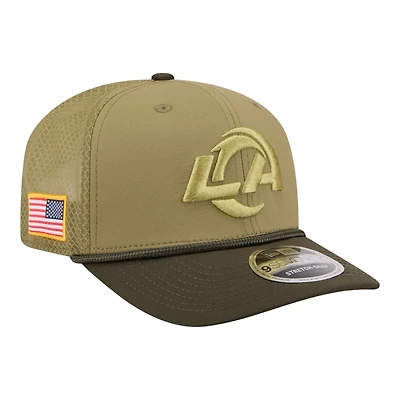Los Angeles Rams Green 2025 NFL Salute to Service Collection New Era 9SEVENTY Adjustable Snapback Hat