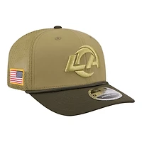 Los Angeles Rams Green 2025 NFL Salute to Service Collection New Era 9SEVENTY Adjustable Snapback Hat