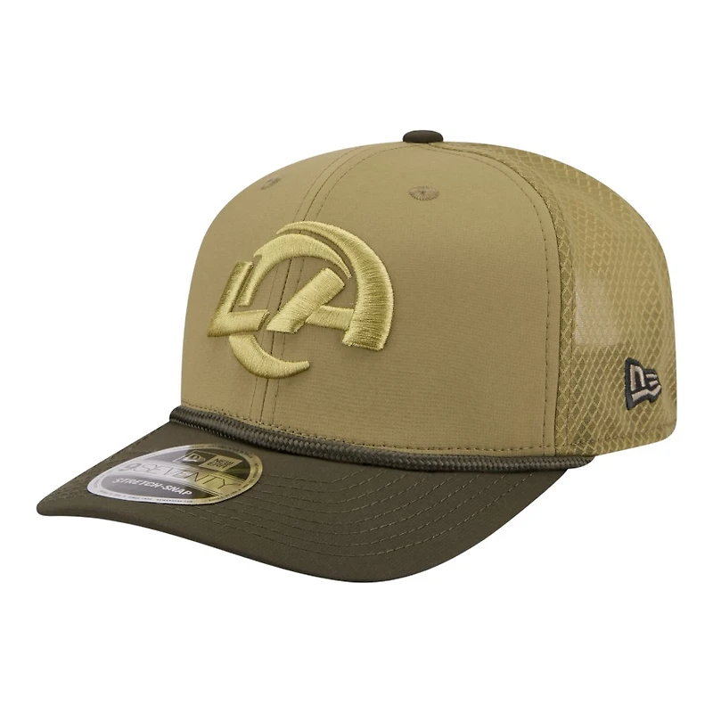 Los Angeles Rams Green 2025 NFL Salute to Service Collection New Era 9SEVENTY Adjustable Snapback Hat