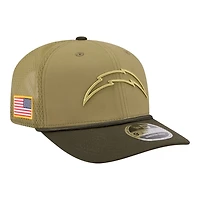 Los Angeles Chargers Green 2025 NFL Salute to Service Collection New Era 9SEVENTY Adjustable Snapback Hat