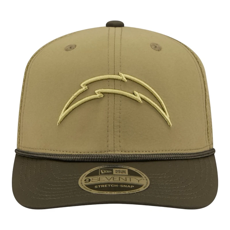 Los Angeles Chargers Green 2025 NFL Salute to Service Collection New Era 9SEVENTY Adjustable Snapback Hat