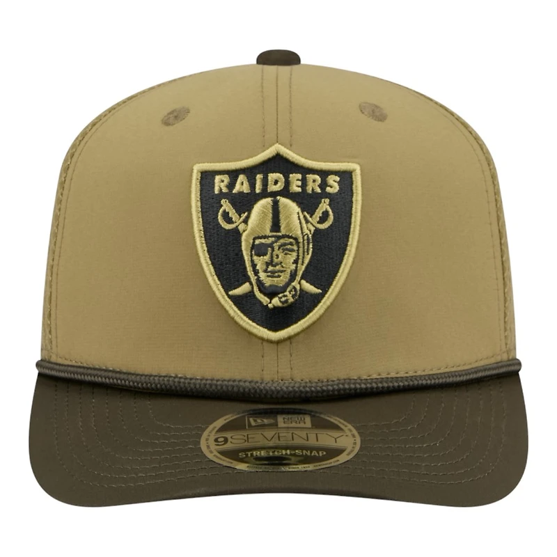 Las Vegas Raiders Green 2025 NFL Salute to Service Collection New Era 9SEVENTY Adjustable Snapback Hat