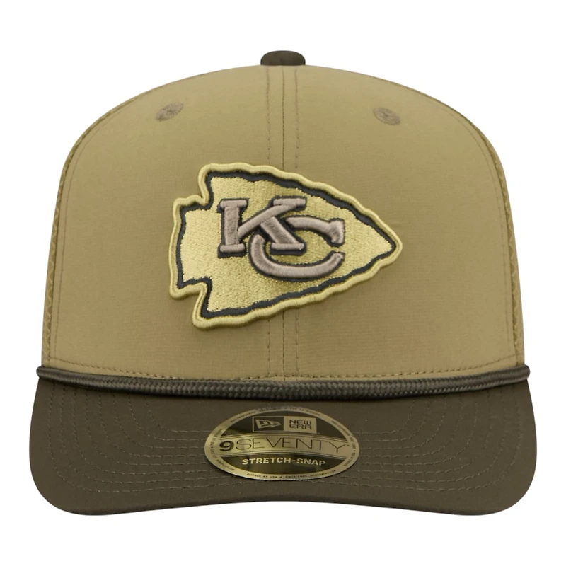 Kansas City Chiefs Green 2025 NFL Salute to Service Collection New Era 9SEVENTY Adjustable Snapback Hat