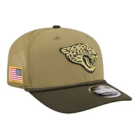Jacksonville Jaguars Green 2025 NFL Salute to Service Collection New Era 9SEVENTY Adjustable Snapback Hat