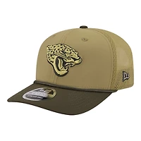 Jacksonville Jaguars Green 2025 NFL Salute to Service Collection New Era 9SEVENTY Adjustable Snapback Hat