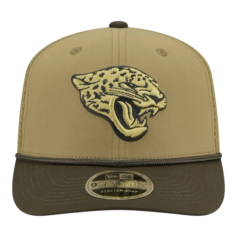 Jacksonville Jaguars Green 2025 NFL Salute to Service Collection New Era 9SEVENTY Adjustable Snapback Hat