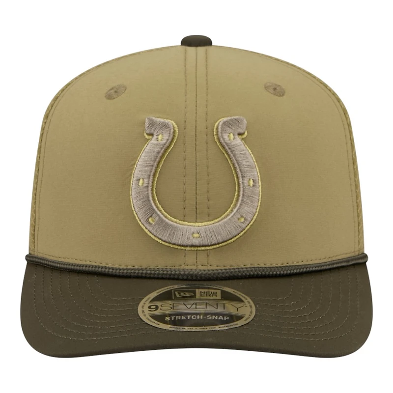 Indianapolis Colts Green 2025 NFL Salute to Service Collection New Era 9SEVENTY Adjustable Snapback Hat