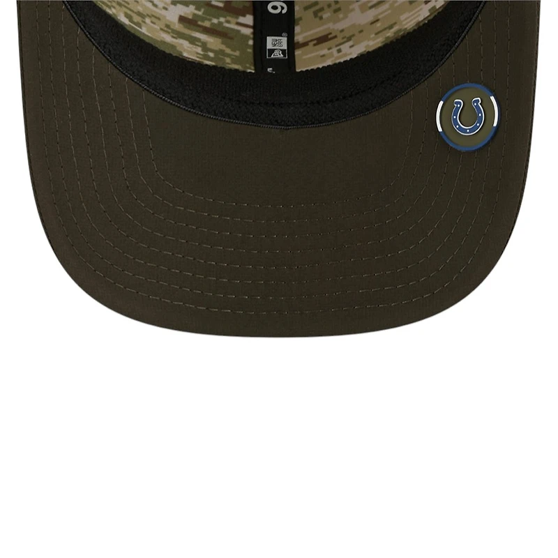 Indianapolis Colts Green 2025 NFL Salute to Service Collection New Era 9SEVENTY Adjustable Snapback Hat