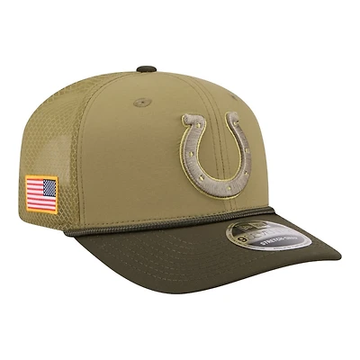 Indianapolis Colts Green 2025 NFL Salute to Service Collection New Era 9SEVENTY Adjustable Snapback Hat