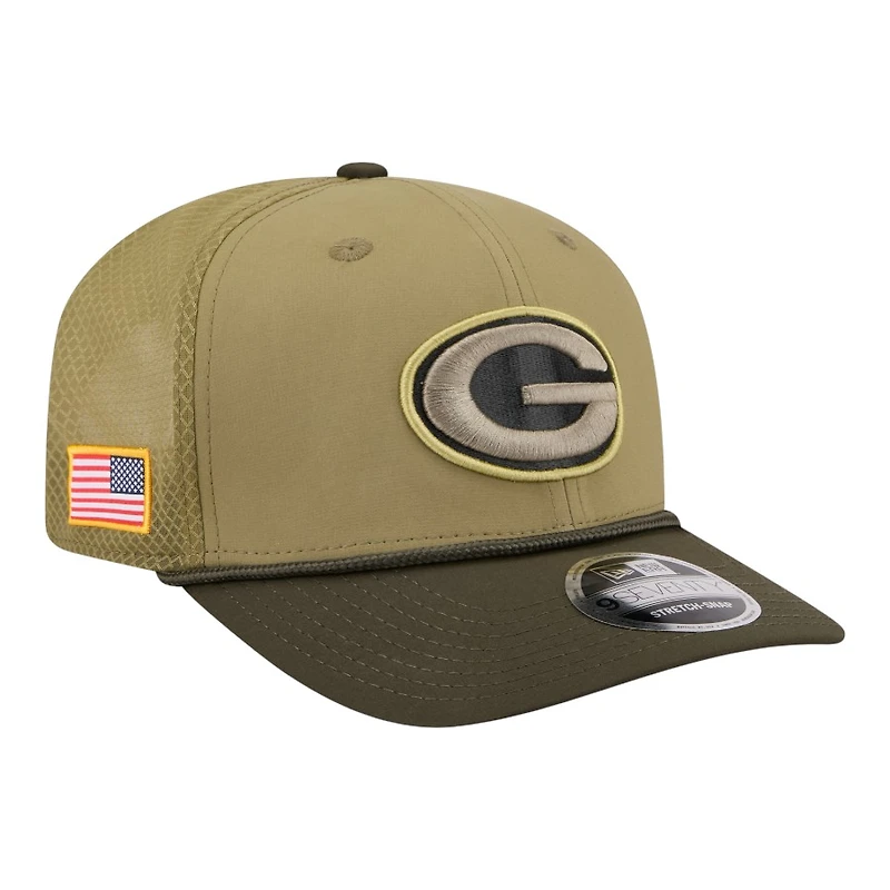 Green Bay Packers Green 2025 NFL Salute to Service Collection New Era 9SEVENTY Adjustable Snapback Hat