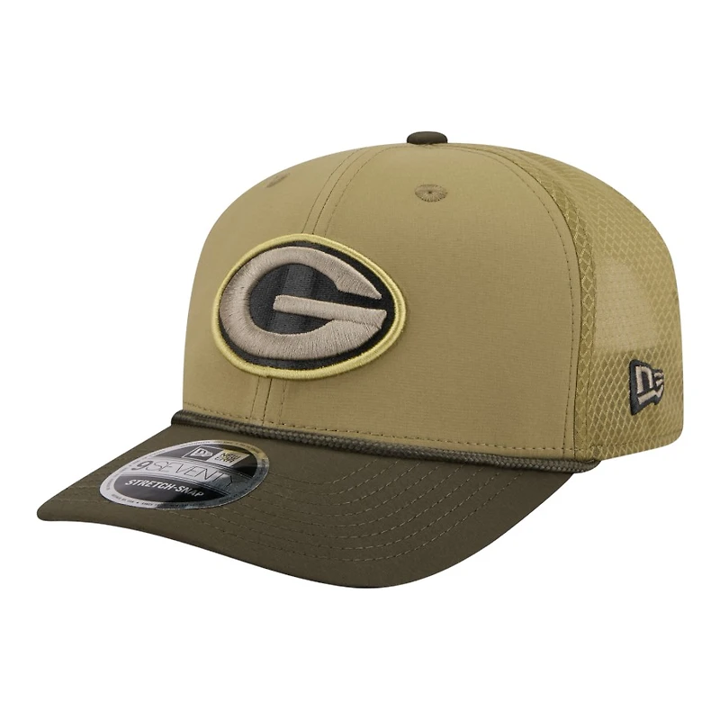 Green Bay Packers Green 2025 NFL Salute to Service Collection New Era 9SEVENTY Adjustable Snapback Hat