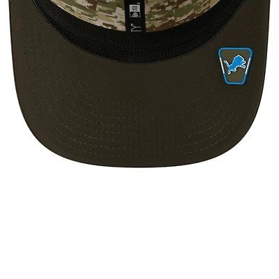 Detroit Lions Green 2025 NFL Salute to Service Collection New Era 9SEVENTY Adjustable Snapback Hat