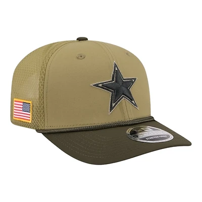 Dallas Cowboys Green 2025 NFL Salute to Service Collection New Era 9SEVENTY Adjustable Snapback Hat