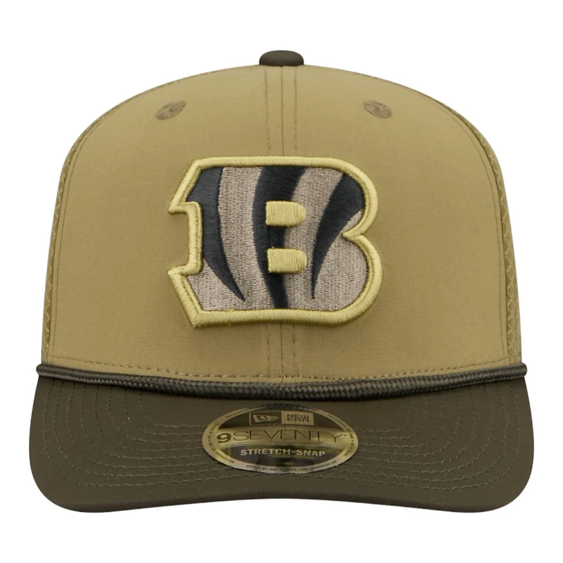 Cincinnati Bengals Green 2025 NFL Salute to Service Collection New Era 9SEVENTY Adjustable Snapback Hat