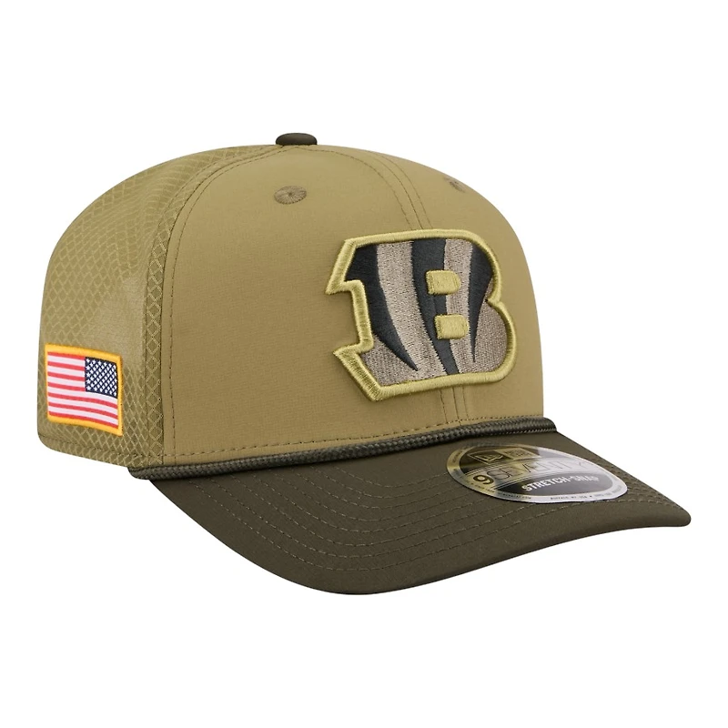 Cincinnati Bengals Green 2025 NFL Salute to Service Collection New Era 9SEVENTY Adjustable Snapback Hat