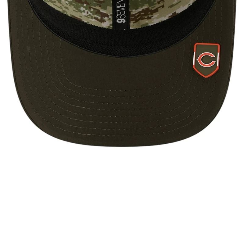 Chicago Bears Green "C" Logo 2025 NFL Salute to Service Collection New Era 9SEVENTY Adjustable Snapback Hat