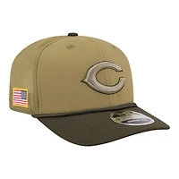 Chicago Bears Green "C" Logo 2025 NFL Salute to Service Collection New Era 9SEVENTY Adjustable Snapback Hat