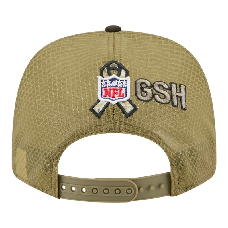 Chicago Bears Green "C" Logo 2025 NFL Salute to Service Collection New Era 9SEVENTY Adjustable Snapback Hat