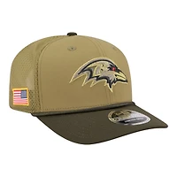 Baltimore Ravens Green 2025 NFL Salute to Service Collection New Era 9SEVENTY Adjustable Snapback Hat