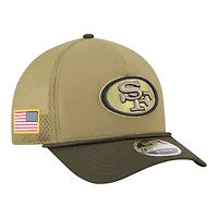 San Francisco 49ers Green 2025 NFL Salute to Service Collection New Era 9FORTY A-Frame M-Crown Adjustable Hat