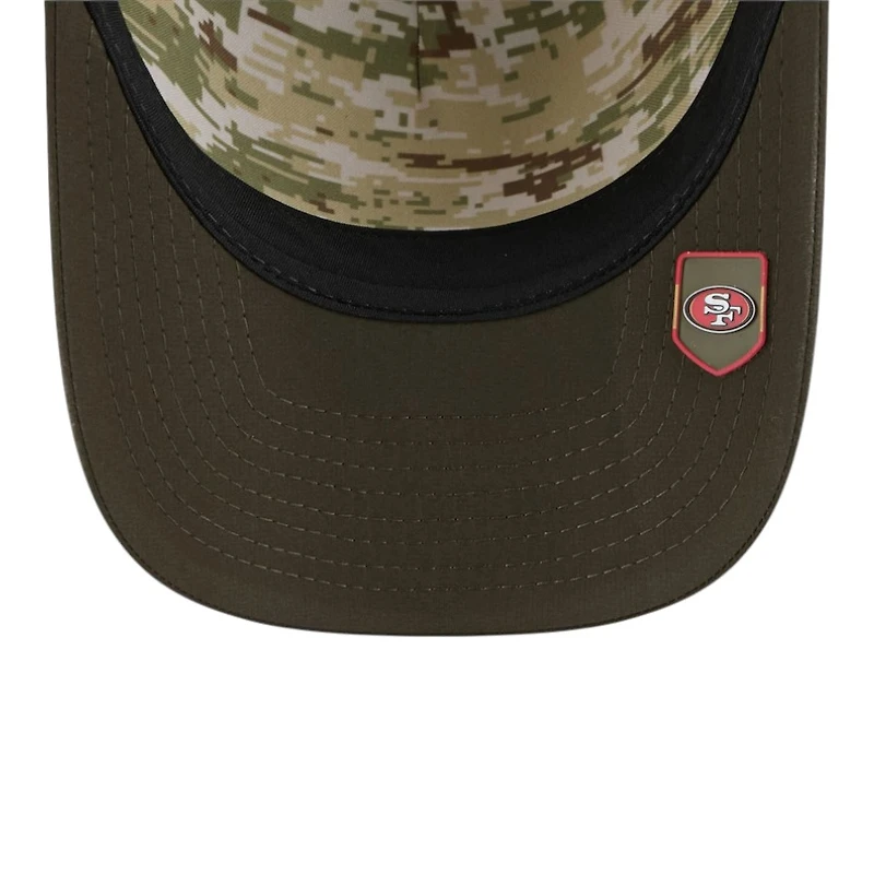 San Francisco 49ers Green 2025 NFL Salute to Service Collection New Era 9FORTY A-Frame M-Crown Adjustable Hat