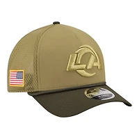 Los Angeles Rams Green 2025 NFL Salute to Service Collection New Era 9FORTY A-Frame M-Crown Adjustable Hat