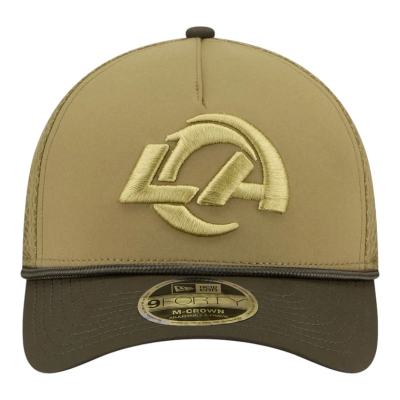Los Angeles Rams Green 2025 NFL Salute to Service Collection New Era 9FORTY A-Frame M-Crown Adjustable Hat