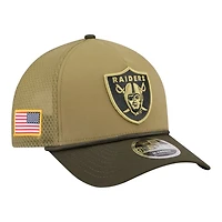 Las Vegas Raiders Green 2025 NFL Salute to Service Collection New Era 9FORTY A-Frame M-Crown Adjustable Hat