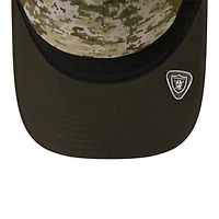Las Vegas Raiders Green 2025 NFL Salute to Service Collection New Era 9FORTY A-Frame M-Crown Adjustable Hat