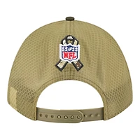 Las Vegas Raiders Green 2025 NFL Salute to Service Collection New Era 9FORTY A-Frame M-Crown Adjustable Hat