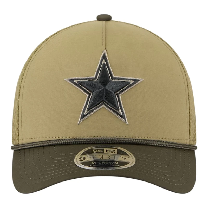 Dallas Cowboys Green 2025 NFL Salute to Service Collection New Era 9FORTY A-Frame M-Crown Adjustable Hat