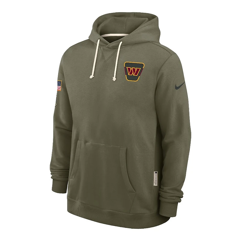 Washington Commanders Olive Green 2025 Salute to Service Sideline Nike Dri-FIT Hoodie