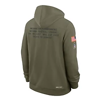 Washington Commanders Olive Green 2025 Salute to Service Sideline Nike Dri-FIT Hoodie