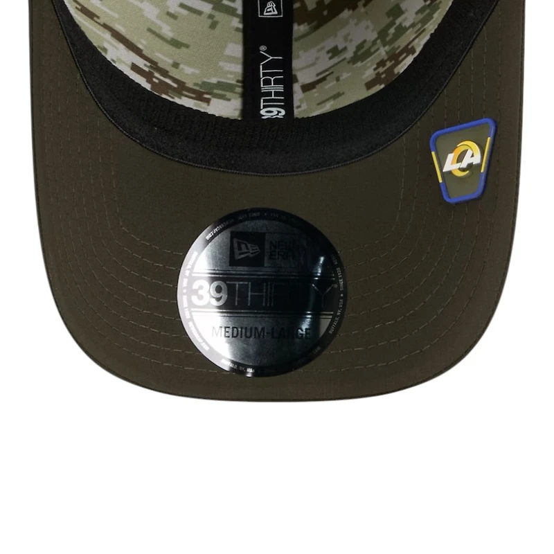 Los Angeles Rams Green 2025 NFL Salute to Service Collection New Era 39THIRTY Flex Hat