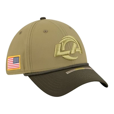 Los Angeles Rams Green 2025 NFL Salute to Service Collection New Era 39THIRTY Flex Hat