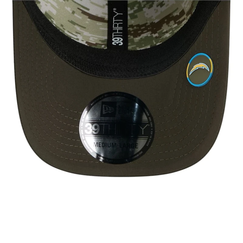 Los Angeles Chargers Green 2025 NFL Salute to Service Collection New Era 39THIRTY Flex Hat