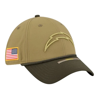 Los Angeles Chargers Green 2025 NFL Salute to Service Collection New Era 39THIRTY Flex Hat