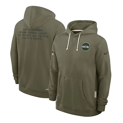 Seattle Seahawks Olive Green 2025 Salute to Service Sideline Nike Dri-FIT Hoodie
