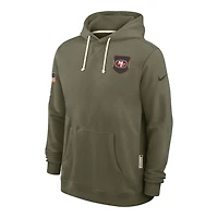 San Francisco 49ers Olive Green 2025 Salute to Service Sideline Nike Dri-FIT Hoodie