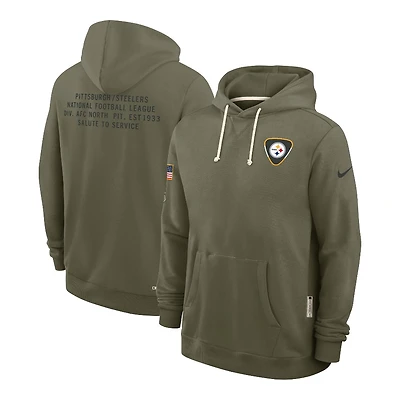 Pittsburgh Steelers Olive Green 2025 Salute to Service Sideline Nike Dri-FIT Hoodie