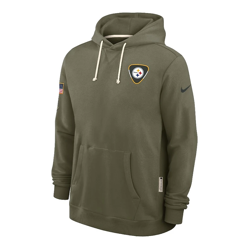 Pittsburgh Steelers Olive Green 2025 Salute to Service Sideline Nike Dri-FIT Hoodie