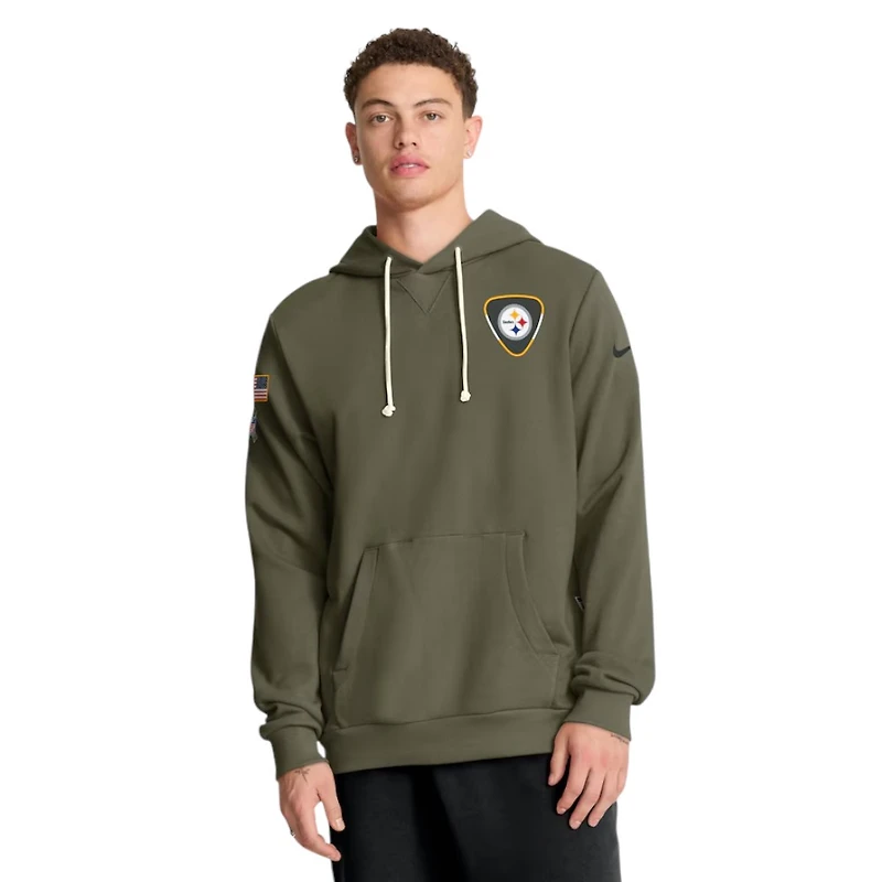 Pittsburgh Steelers Olive Green 2025 Salute to Service Sideline Nike Dri-FIT Hoodie