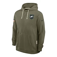 Philadelphia Eagles Olive Green 2025 Salute to Service Sideline Nike Dri-FIT Hoodie