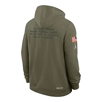 Las Vegas Raiders Olive Green 2025 Salute to Service Sideline Nike Dri-FIT Hoodie