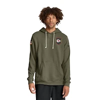 Kansas City Chiefs Olive Green 2025 Salute to Service Sideline Nike Dri-FIT Hoodie
