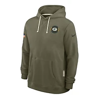 Green Bay Packers Olive 2025 Salute to Service Sideline Nike Dri-FIT Hoodie