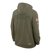 Detroit Lions Olive Green 2025 Salute to Service Sideline Nike Dri-FIT Hoodie