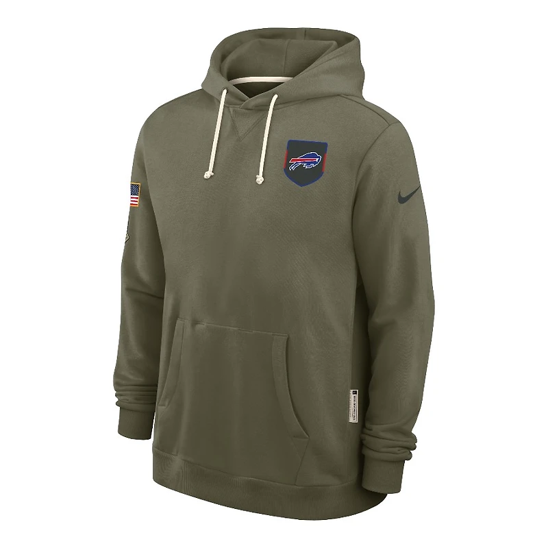 Buffalo Bills Olive Green 2025 Salute to Service Sideline Nike Dri-FIT Hoodie