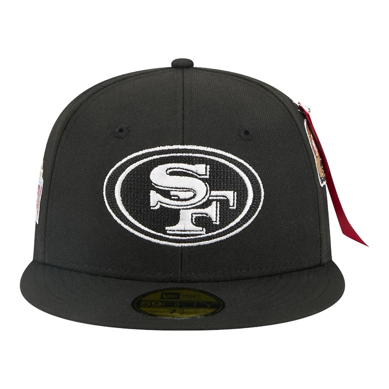 San Francisco 49ers Black Alpha Industries Grey UV New Era 59FIFTY Fitted Hat